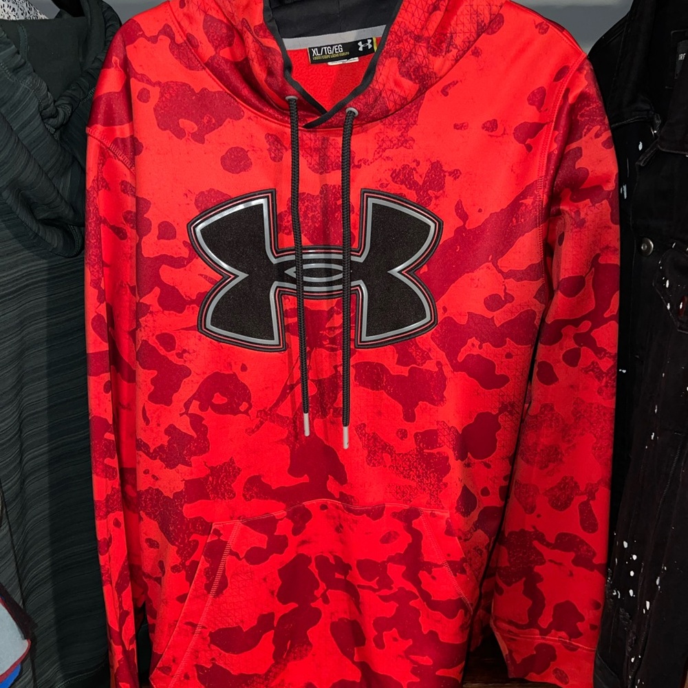 Under Armour Red and Black Hoodie